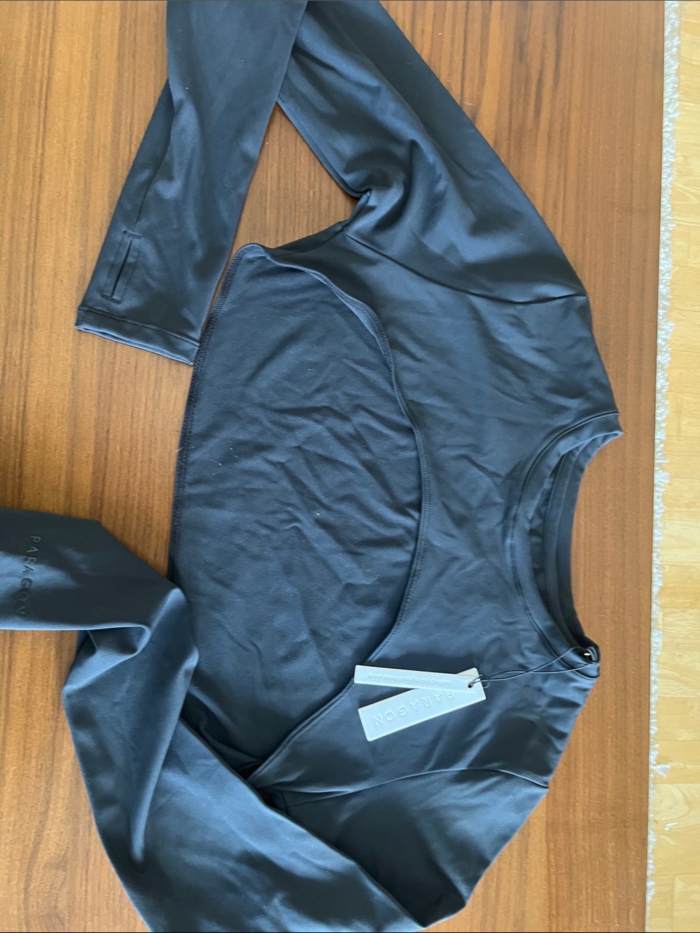 PARAGON Black Long-Sleeve Crew Neck Top